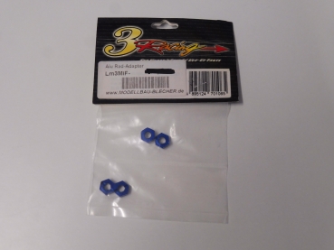 3Racing Aluminium Rad Adapter | Blau #Lm3MIF