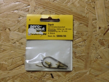 Aeronaut davit with socket # 5886/35