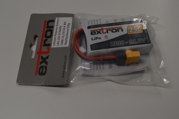 Extron Lipo Akku | 3S | 11,1V | 1300mAh | 25C | XT60 #X6409