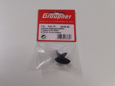 Graupner Carbon Hydropropeller | 2 blades | for M4 shafts | Ø 33mm | 4mm pitch # 2318.33