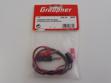 Graupner Ladekabel mit AMP Stecker | 1m #3055