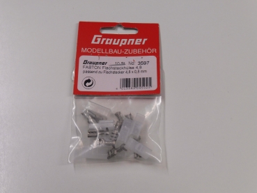 Graupner Faston flat plug 4.8mm | 10 pieces # 3597