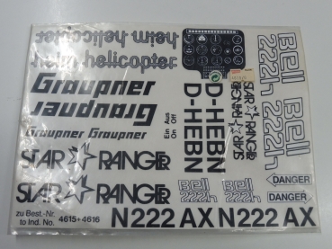 Graupner Bell 222 decal sheet # 4615.6