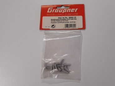 Graupner Radicator countersunk screws 4x12mm aluminum | 12 pieces  #5002.13