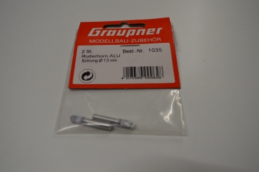 Graupner rudder horn aluminum | M4 | Bore 1.5mm #1035