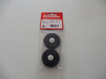 Graupner sponge rubber light wheel 45mm, 2.1mm bore # 162.45