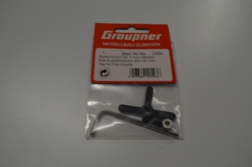 Graupner rudder lever / angle lever for Ø3mm shafts #2400