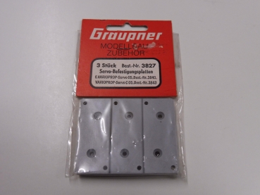 Graupner Varioprop servo mounting plates, 3 pieces #3827