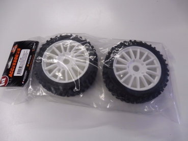 Hobbytech Maxi Cross Complete Wheels | Rim White #HT458