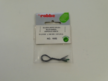 Robbe Mini Light Bulb Green 2.3mm | 2 pieces # 1652