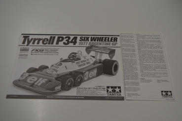 Tamiya Tyrell P34 " Six Wheeler " Manual #1054991