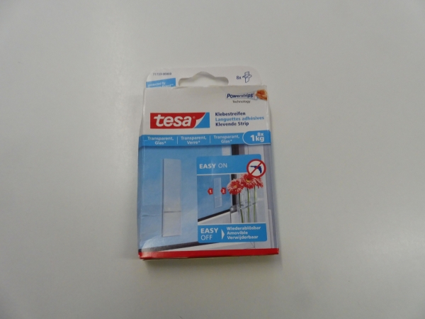 Tesa Powerstrips adhesive strips transparent 8 pieces #77732-00000