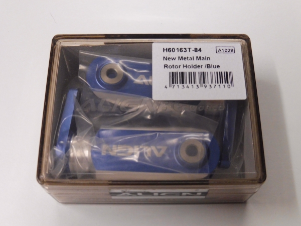 ALIGN main blade holder CNC Alu blue T-Rex 600 #H60163-84