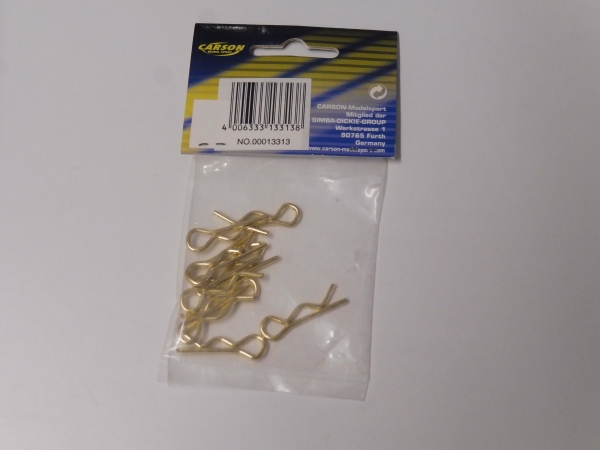 Carson body clips | 10 pieces | 20mm | 1:8 #13313