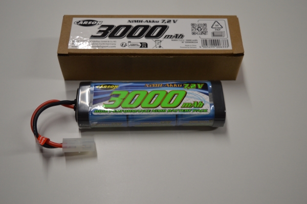 Carson NIMH Battery Racing Pack 3000 mAh 7.2V # 500608224