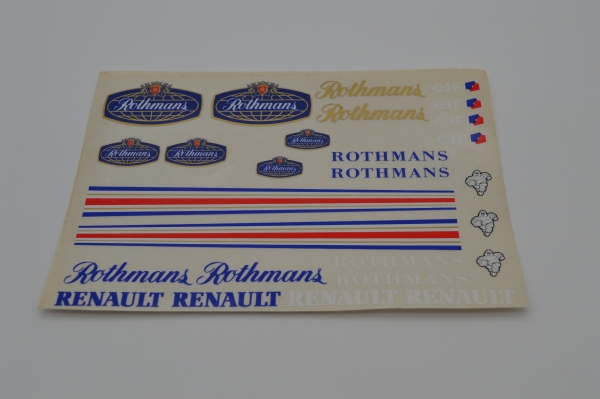 Renault Rothmans decals 1:10