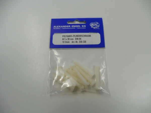 Cylinder screw polyamide, slot, M5x30, pack of 10