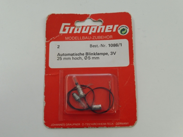 Graupner automatic flashing lamp | 3 V | 25mm | Ø 5mm # 1086.1