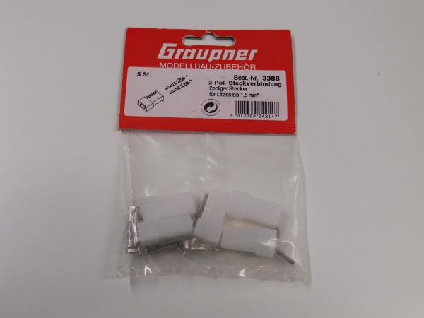 Graupner G2 connector | 2-pole | 5 pieces # 3388