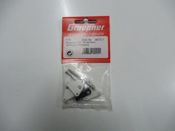 Graupner ball joint control horn with three-point attachment # 3673.1