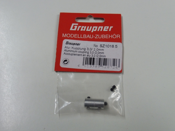 Graupner Alu-Kupplung 3.0 / 2.0mm #SZ1018.5