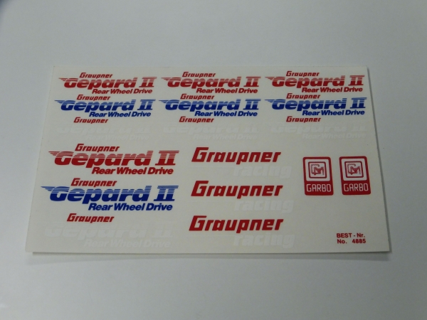 Graupner Gepard II Rear Wheel Drive Decals #4932.149