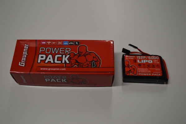 Graupner transmitter battery LiPo 1S2P/6000 TX #BT8082