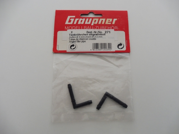 Graupner tank tube angled 4mm, 90 ° # 271