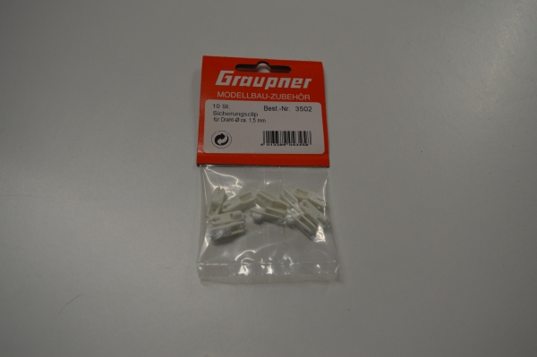 Graupner safety clip for Ø1.5mm wire | 10 pieces #3502