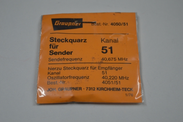 Graupner Varioprop plug-in crystal for transmitter | 40.675Mhz | Channel 51 #4051.51