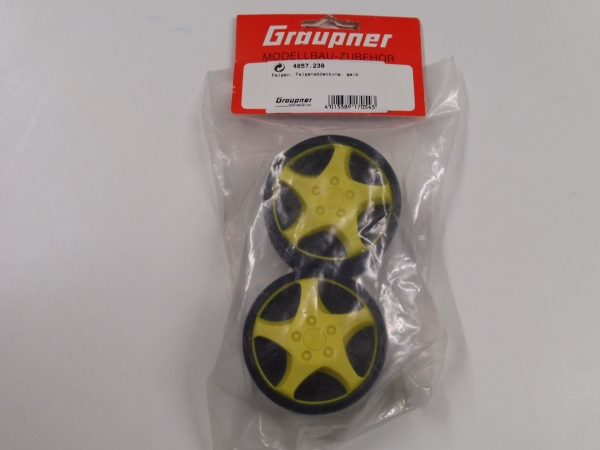 Graupner Mini Impuls rims with rim cover yellow # 4857.238