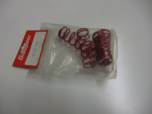 Graupner 1:5 Shock absorber Spring Rot, Extra hard Set #5012.128