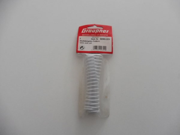 Graupner Bergonzoni Flash 4WD shock absorber springs rear .White, soft, #5045.221