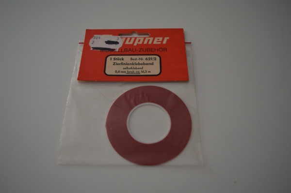 Graupner decorative line tape | Red | 0.8mm / 16m #621.2