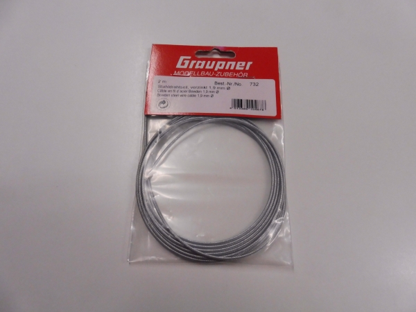 Graupner Bowden steel wire cable 1,9mm #732