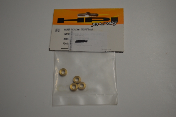 HPI washers | brass | 5x10x3mm | 4 pieces #86121