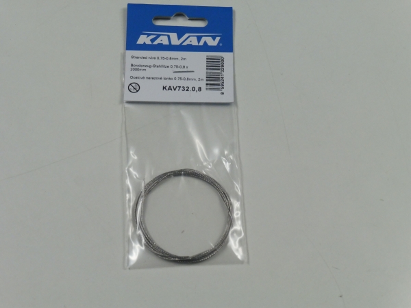 Kavan Edelstahl Drahtseil 0,8mm / 2M #KAV732.0,8