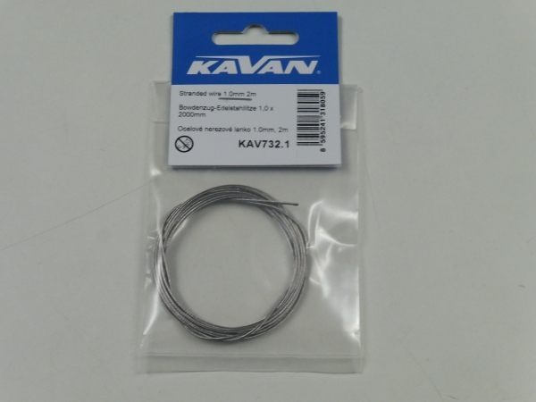 Kavan Edelstahl Drahtseil 1,0mm / 2M #KAV732.1