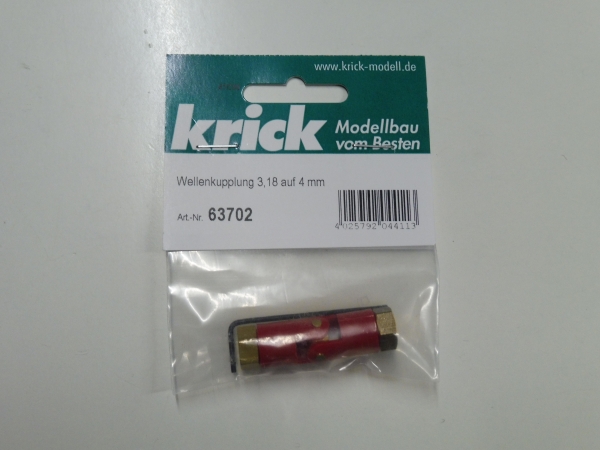 Krick Wellenkupplung 3,18 / 4,0 mm #63702