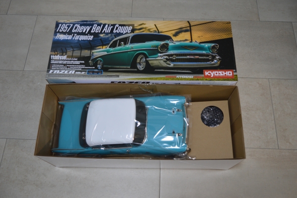 Kyosho Fazer MK2 Chevy Bel Air Coupe 1957 Turquoise Readyset #34433T1