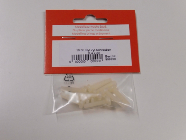 REM nylon screws M4x20mm