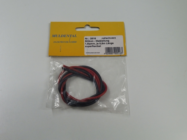 Muldental silicone cable 1.5mm² | 50cm | Red-Black # 2516