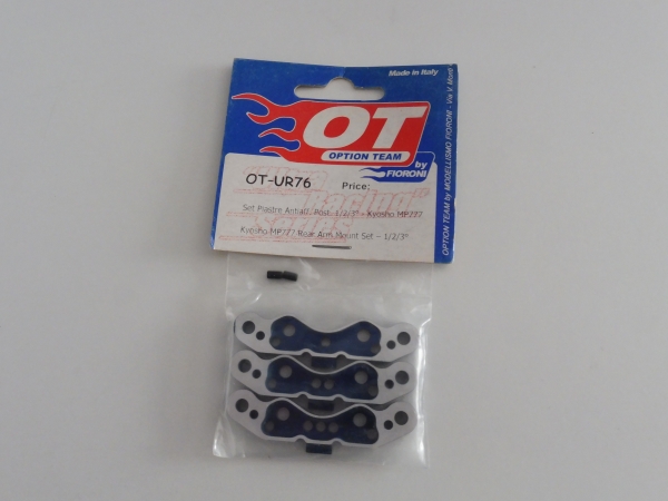 Option Team Kyosho MP777 SP2 Aluminium Rear Arm Mount Set 1/2/3° #OT-UR76