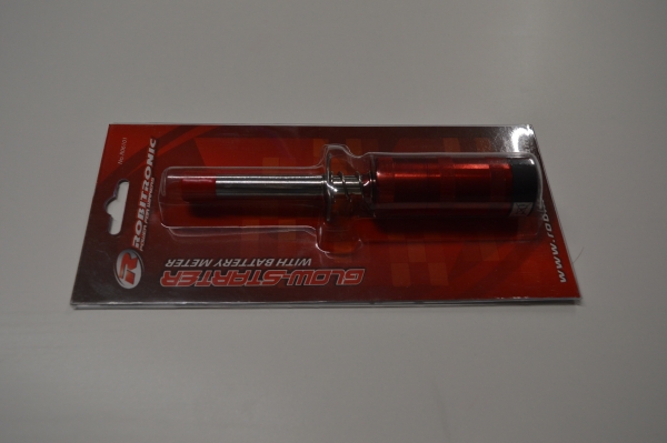 Robitronic glow plug starter red with replaceable Sub-C 2000mAh battery #R06101