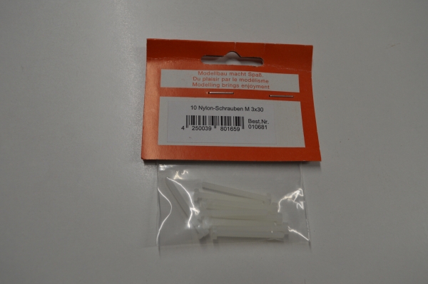 REM Nylon Screws | 3x30mm | 10 pieces #010681