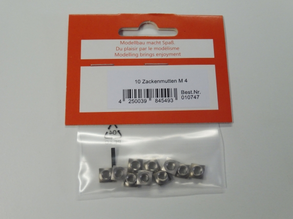 REM serrated nuts M4 | 10 pieces #10747