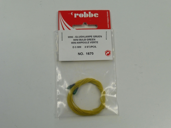 Robbe Mini Light Bulb Green 3.0mm | 2 pieces # 1670