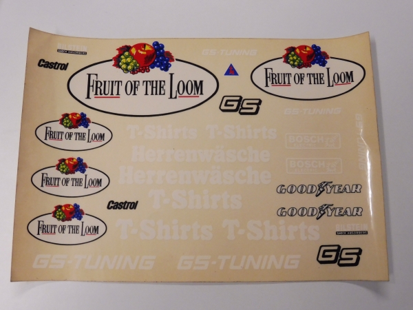 Robbe SG Fruit of the Loom decal sheet #6110