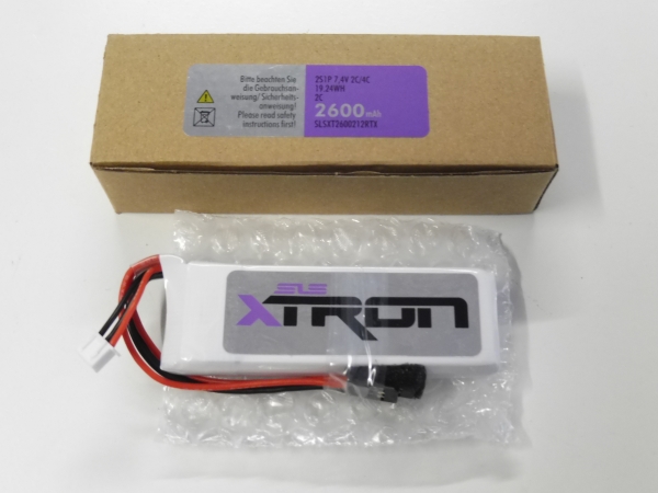 SLS XTRON receiver battery 2600 mAh 2S1P | 7.4V | 2C/4C #SLSXT2600212RTX